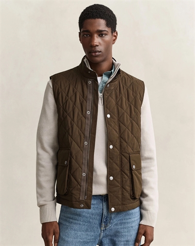 Gant - Quilted Vest -  Black Brown